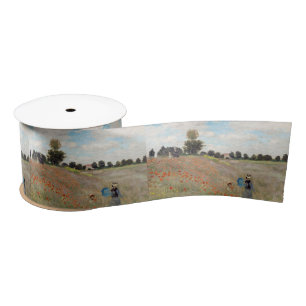 Claude Monet - Poppy Field Satin Ribbon