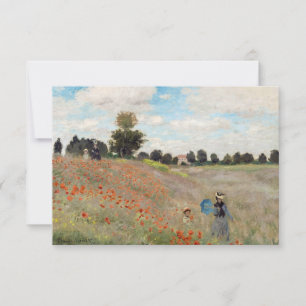 Claude Monet - Poppy Field Thank You Card
