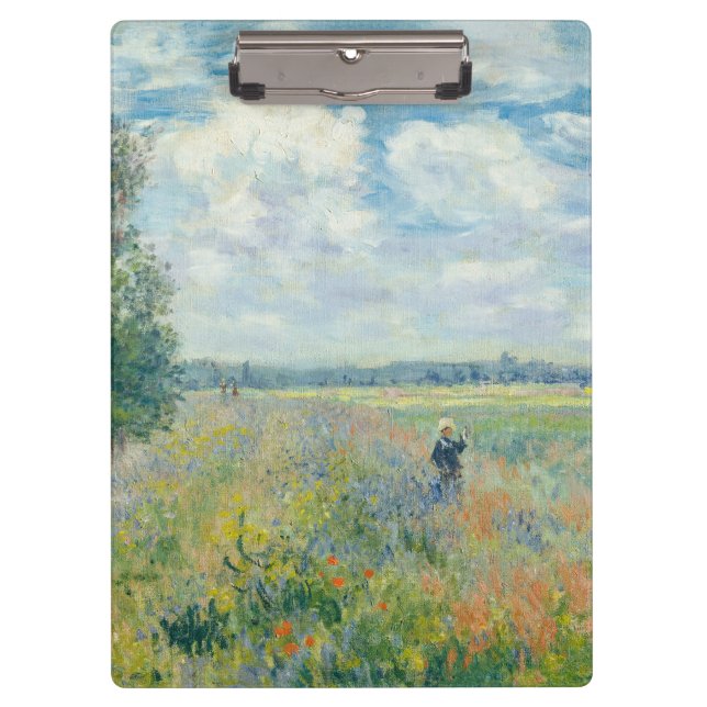 Claude Monet - Poppy Fields near Argenteuil (1875) Clipboard (Front)