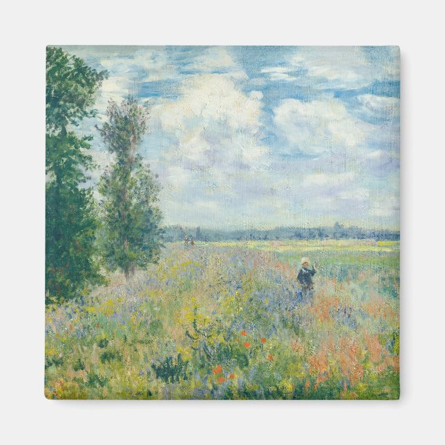 Claude Monet - Poppy Fields near Argenteuil (1875) Magnet (Front)