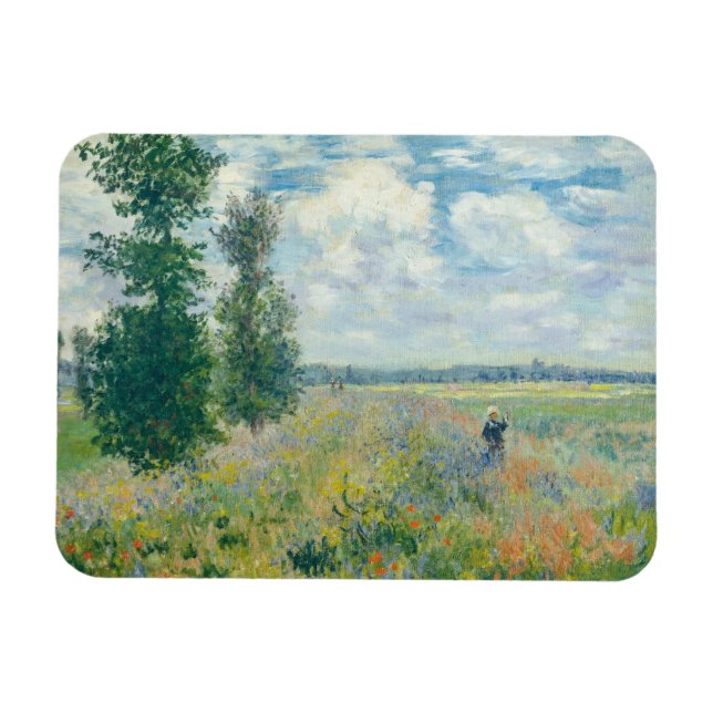 Claude Monet - Poppy Fields near Argenteuil (1875) Magnet (Horizontal)