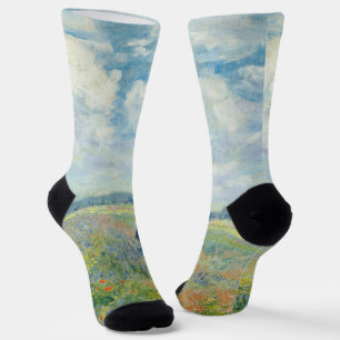 Claude Monet - Poppy Fields near Argenteuil (1875) Socks