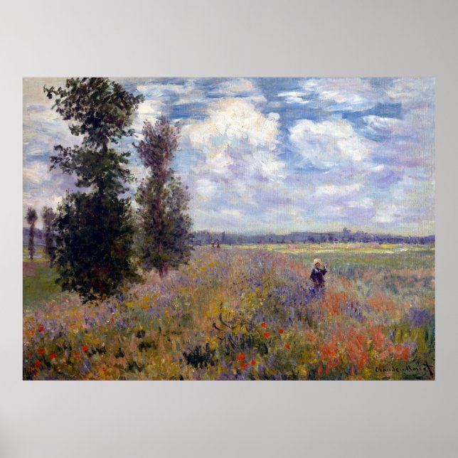 Claude Monet Poppy Fields near Argenteuil Poster (Front)