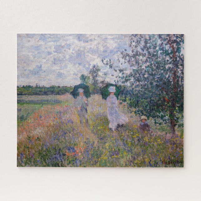 Claude Monet - Promenade near Argenteuil Jigsaw Puzzle (Horizontal)