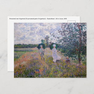 Claude Monet - Promenade near Argenteuil Postcard