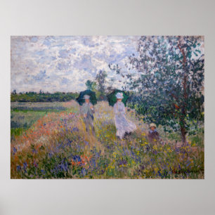 Claude Monet - Promenade near Argenteuil Poster