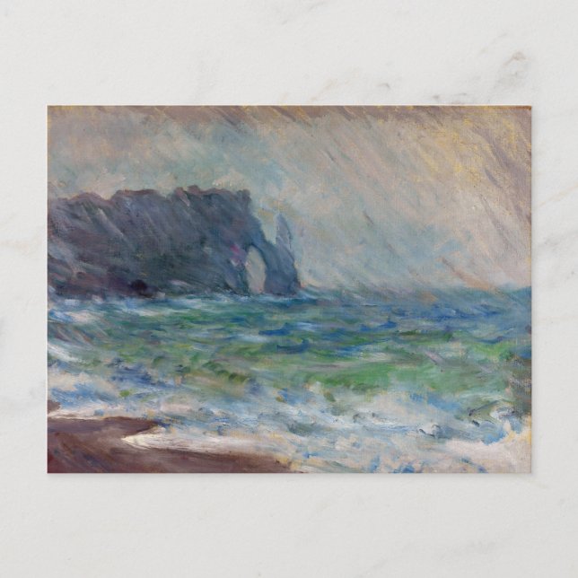 Claude Monet Rainfall Etretat Normandy France Postcard (Front)