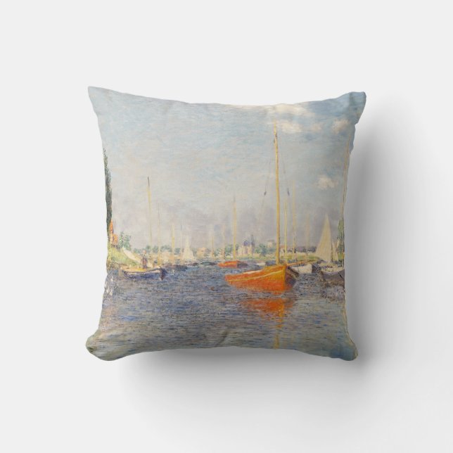 Claude Monet. Red Boats, Argenteuil Cushion (Front)