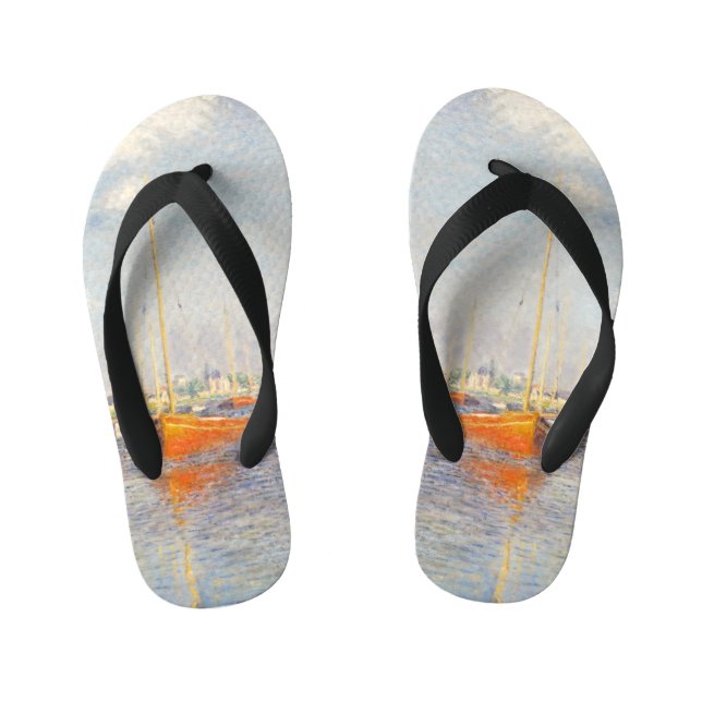 Claude Monet. Red Boats, Argenteuil Kid's Thongs (Footbed)