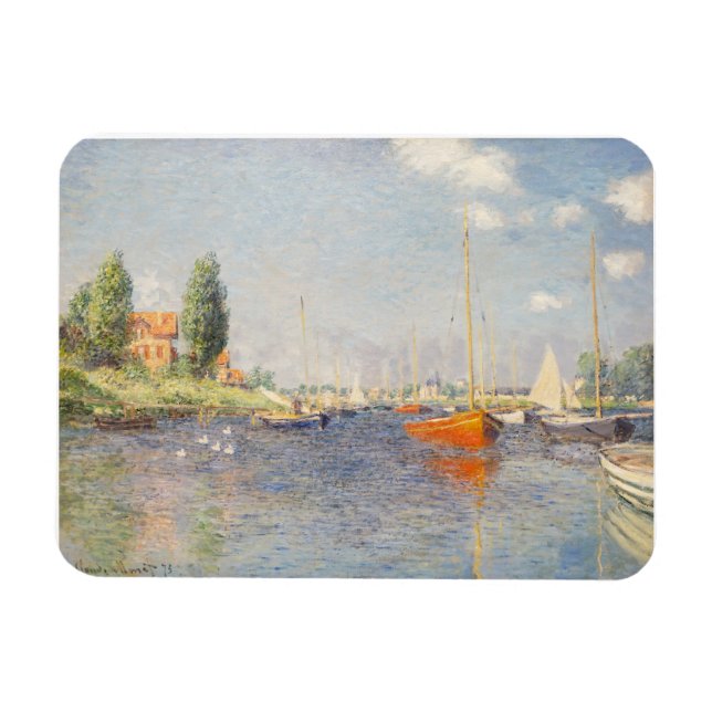 Claude Monet. Red Boats, Argenteuil Magnet (Horizontal)