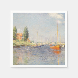 Claude Monet. Red Boats, Argenteuil Napkin