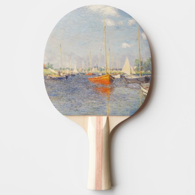 Claude Monet. Red Boats, Argenteuil Ping Pong Paddle (Front)