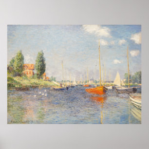 Claude Monet. Red Boats, Argenteuil Poster