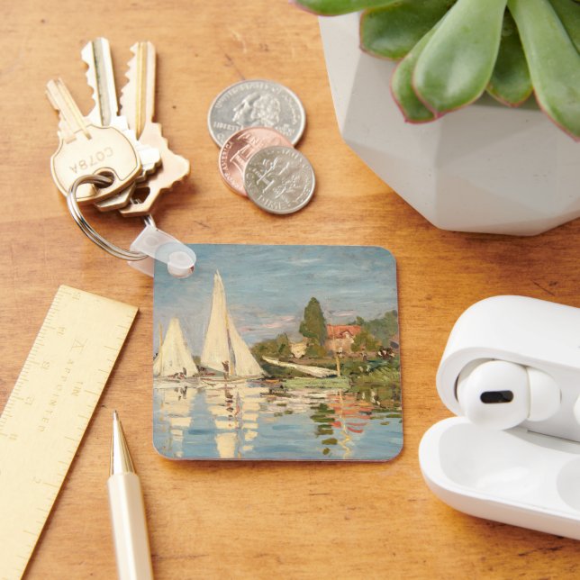 Claude Monet | Regatta at Argenteuil, c.1872 Key Ring (Desk)
