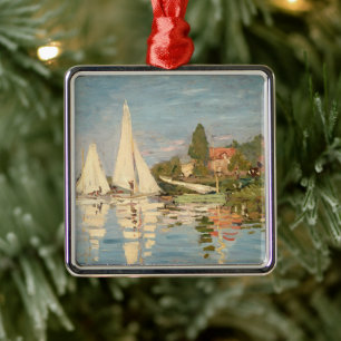 Claude Monet Regatta at Argenteuil, c.1872 Metal Ornament