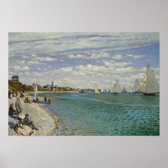 Claude Monet - Regatta at Sainte-Adresse Poster (Front)