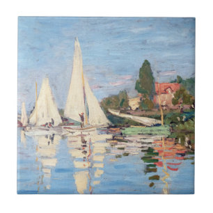 Claude Monet - Regattas at Argenteuil Ceramic Tile
