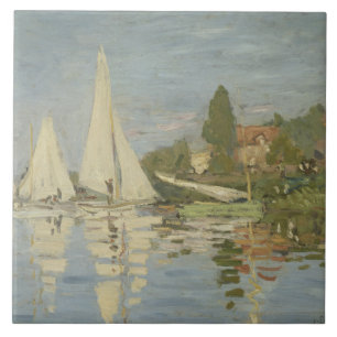 Claude Monet - Regattas at Argenteuil Ceramic Tile