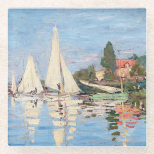 Claude Monet - Regattas at Argenteuil Glass Coaster