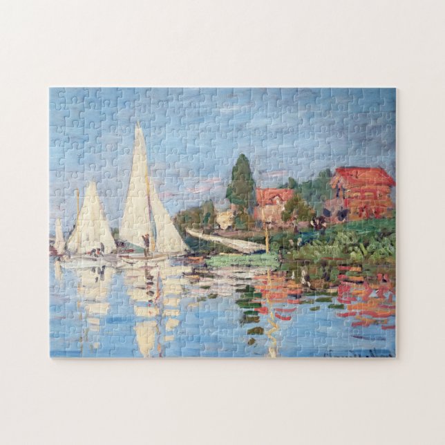 Claude Monet - Regattas at Argenteuil Jigsaw Puzzle (Horizontal)