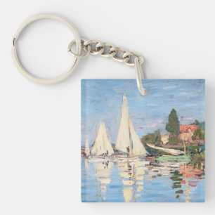 Claude Monet - Regattas at Argenteuil Key Ring