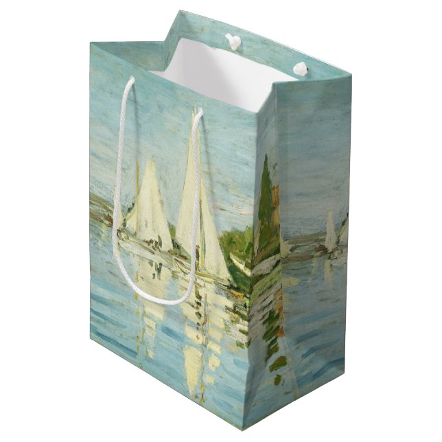 Claude Monet. Regattas at Argenteuil     Medium Gift Bag (Front Angled)