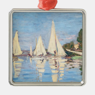 Claude Monet - Regattas at Argenteuil Metal Ornament