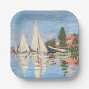 Claude Monet - Regattas at Argenteuil Paper Plate