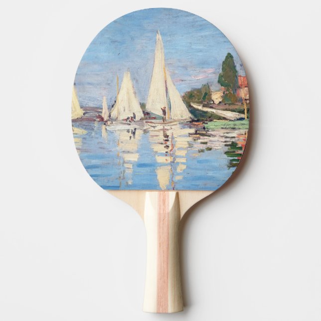 Claude Monet - Regattas at Argenteuil Ping Pong Paddle (Front)