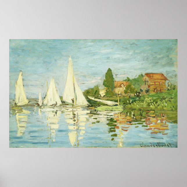 Claude Monet. Regattas at Argenteuil Poster (Front)