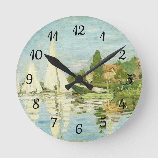 Claude Monet. Regattas at Argenteuil  Round Clock (Front)