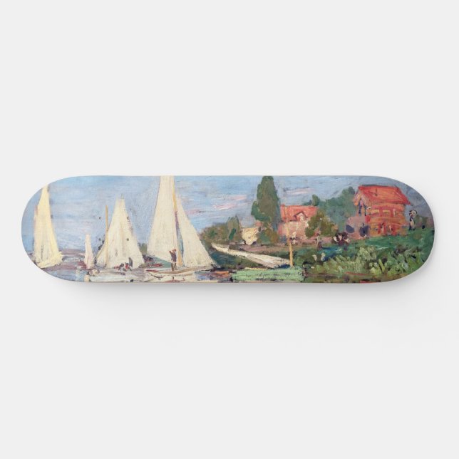 Claude Monet - Regattas at Argenteuil Skateboard (Horz)