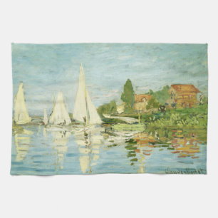 Claude Monet. Regattas at Argenteuil     Tea Towel