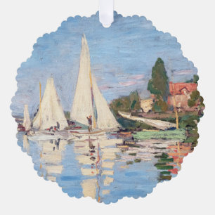 Claude Monet - Regattas at Argenteuil Tree Decoration Card