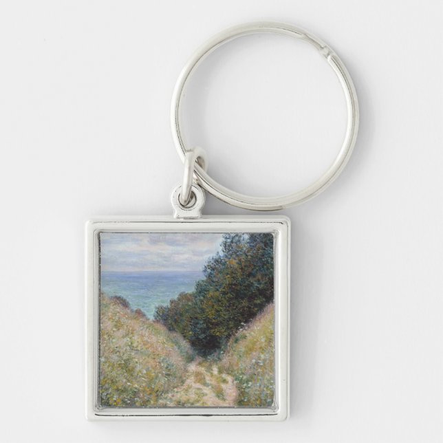 Claude Monet Road at La Cavée, Pourville Key Ring (Front)
