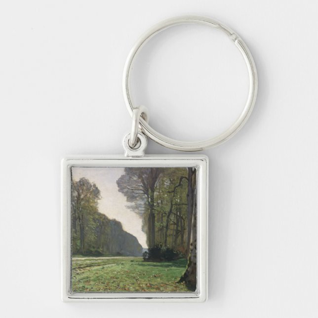 Claude Monet | Road to Bas-Breau, Fontainebleau Key Ring (Front)