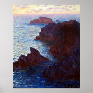 Claude Monet Rocks at Belle-lle, Port-Domois Poster