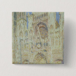 Claude Monet Rouen Cathedral at Sunset, 1894 15 Cm Square Badge
