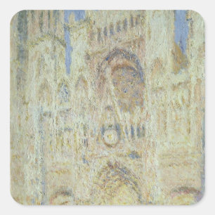 Claude Monet   Rouen Cathedral at Sunset, 1894 Square Sticker