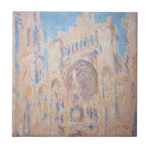 Claude Monet - Rouen Cathedral at sunset Ceramic Tile