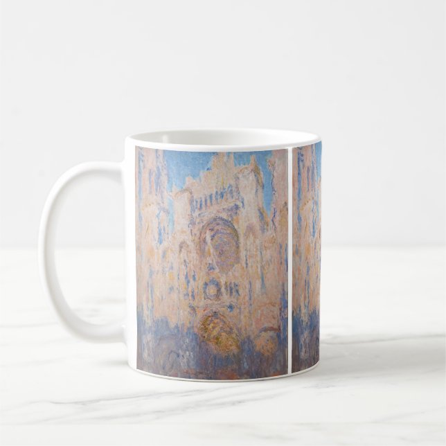 Claude Monet - Rouen Cathedral at sunset Coffee Mug (Left)