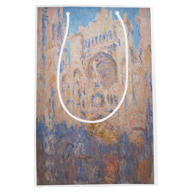 Claude Monet - Rouen Cathedral at sunset Medium Gift Bag (Front)