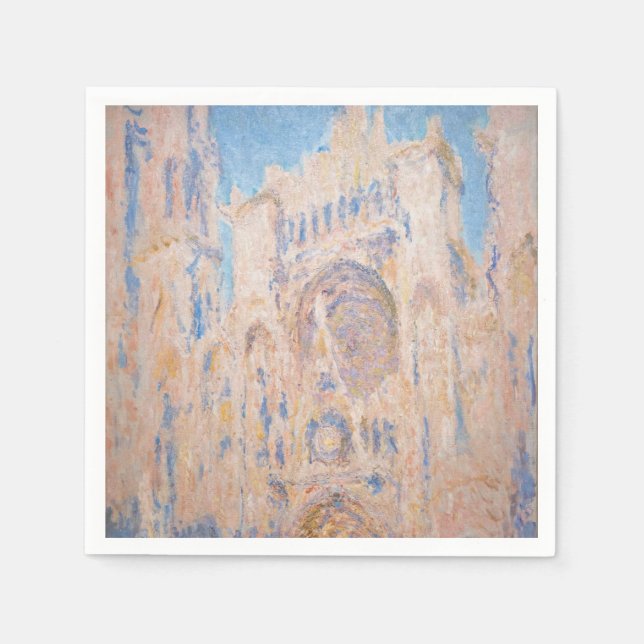 Claude Monet - Rouen Cathedral at sunset Napkin (Front)