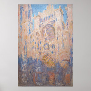 Claude Monet - Rouen Cathedral at sunset Poster
