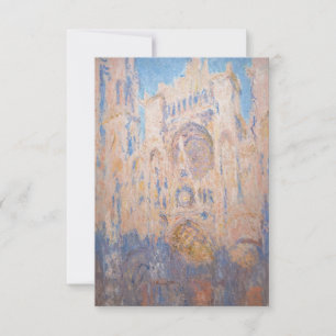 Claude Monet - Rouen Cathedral at sunset Thank You Card