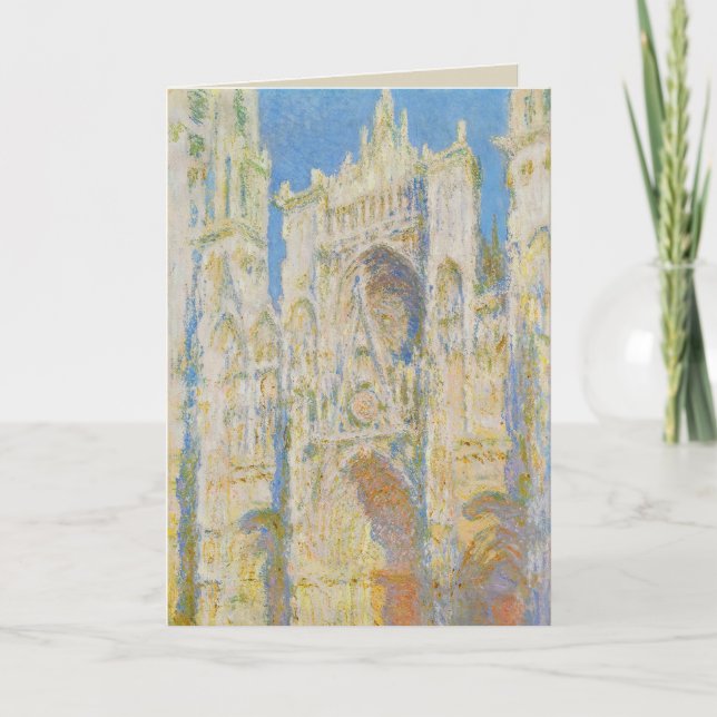 Claude Monet Rouen Cathedral Portal Morning Light Card (Front)