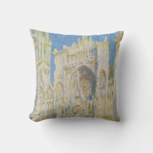 Claude Monet Rouen Cathedral Portal Morning Light Cushion