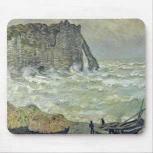 Claude Monet Rough Sea at Etretat, 1883 Mouse Pad