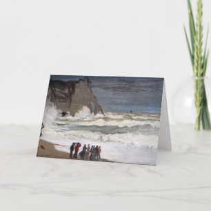Claude Monet - Rough Sea at Etretat Card