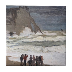 Claude Monet - Rough Sea at Etretat Ceramic Tile